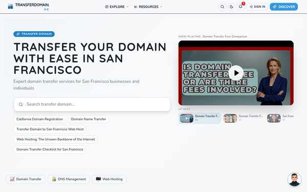 Transfer Domain - San Francisco's Domain Transfer Experts — San Francisco's Premier Domain Transfer Service