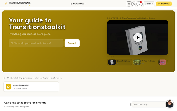 Transitionstoolkit — Your guide to Transitionstoolkit