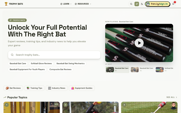 Trophy Bats - Baseball and Softball Resource