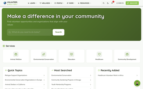 Volunteer Directory — Connecting you with volunteer opportunities worldwide