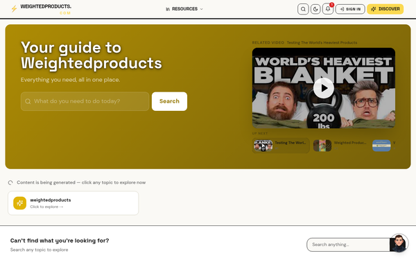 Guides Guides | Weighted Products