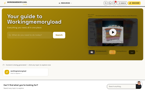 Workingmemoryload — Your guide to Workingmemoryload