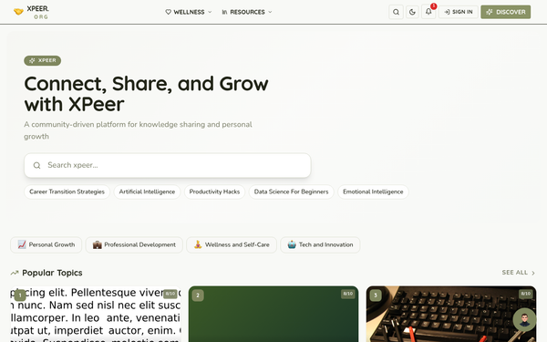 XPeer - Empowering Connections — Empowering Connections Through Knowledge Sharing