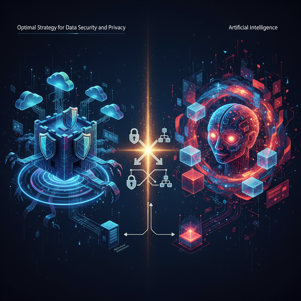 Optimal Strategy for Data Security and Privacy in Multi-Cloud and