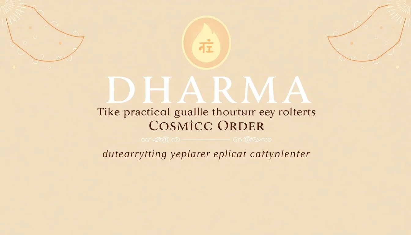 Dharma: Your Practical Guide to Cosmic Order | Vibepedia