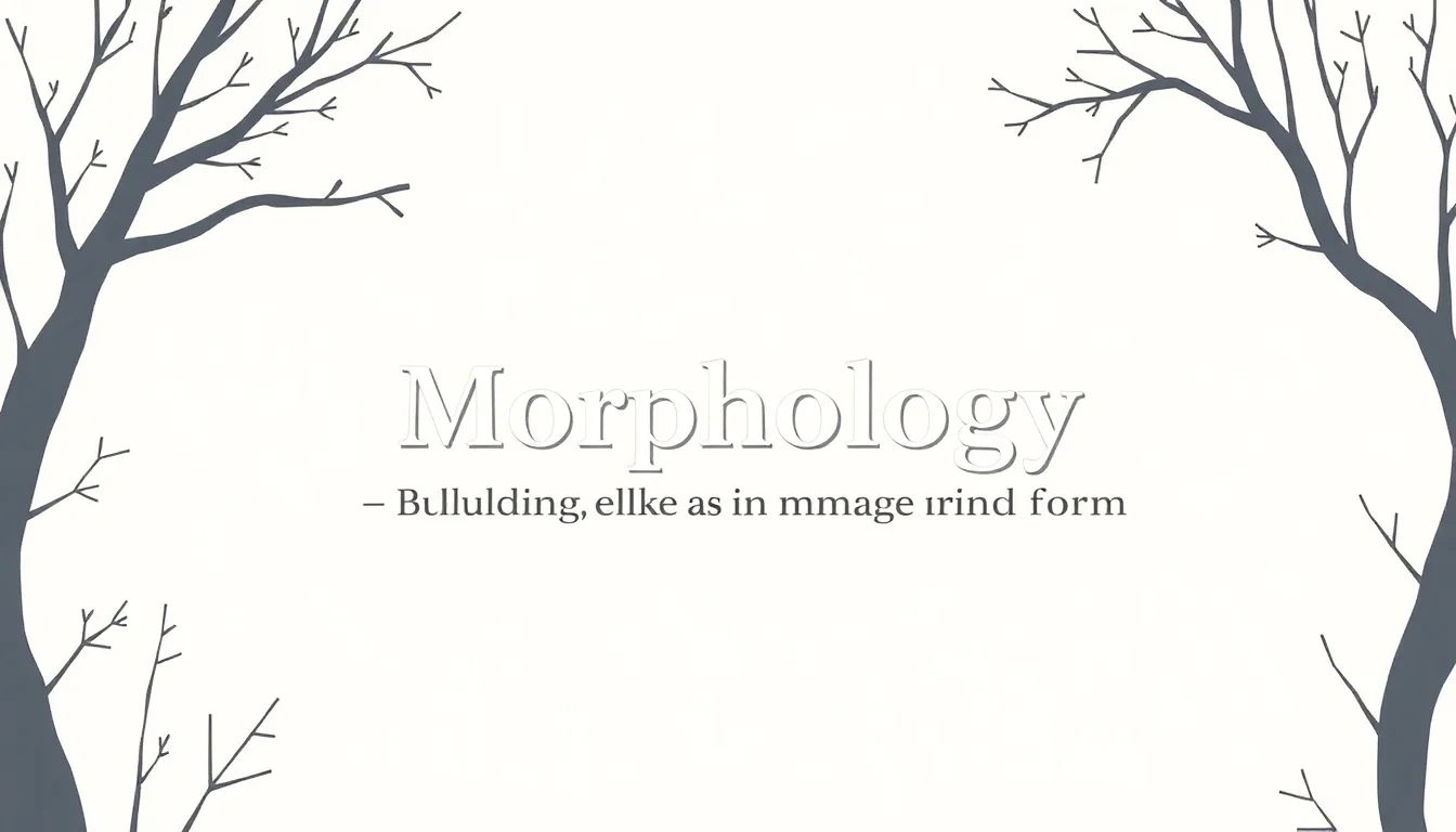 Morphology | Vibepedia