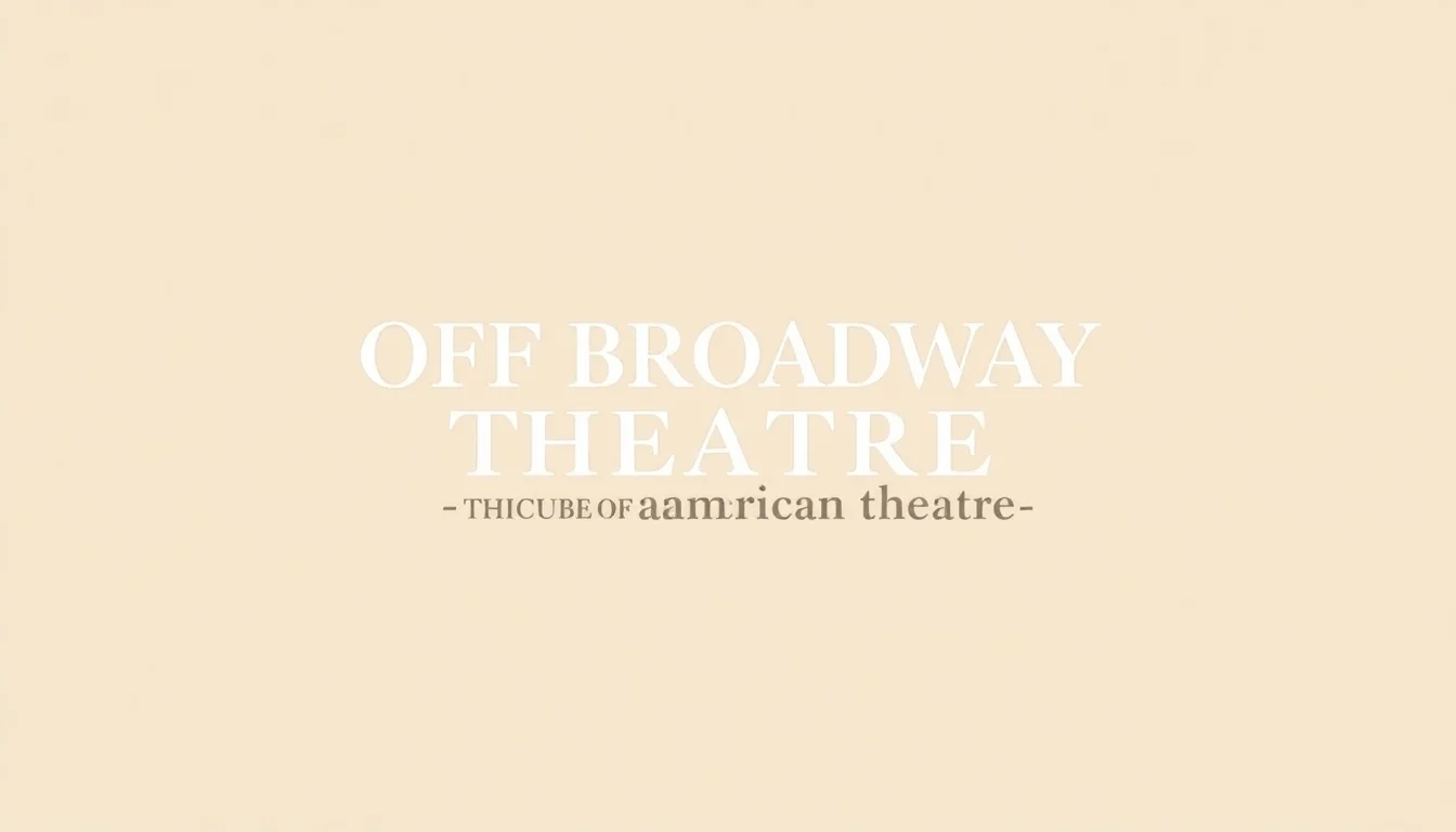 Off Broadway Theatre | Vibepedia