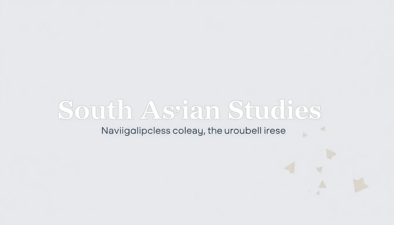 South Asian Studies | Vibepedia