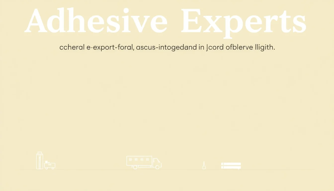 Adhesive Experts: The Unsung Architects of Modern Materials