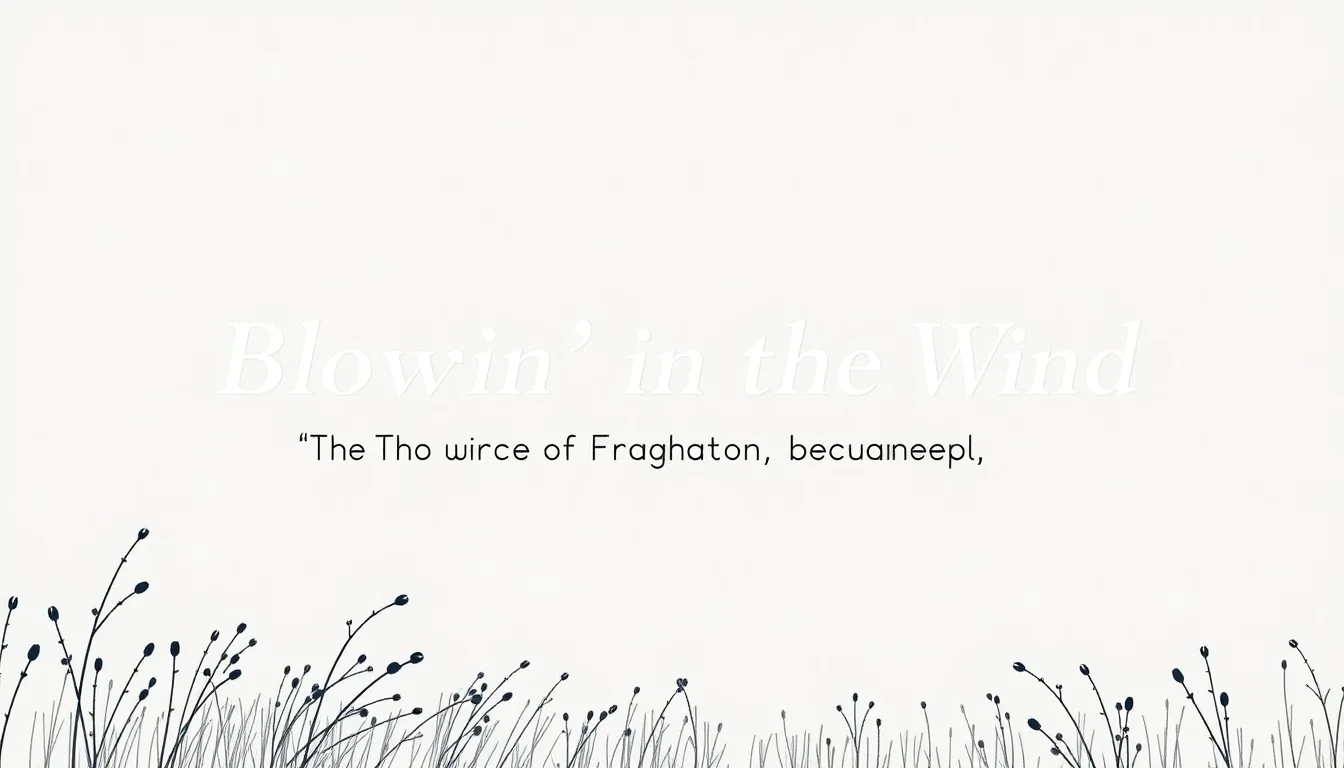 Blowin' in the Wind | Vibepedia