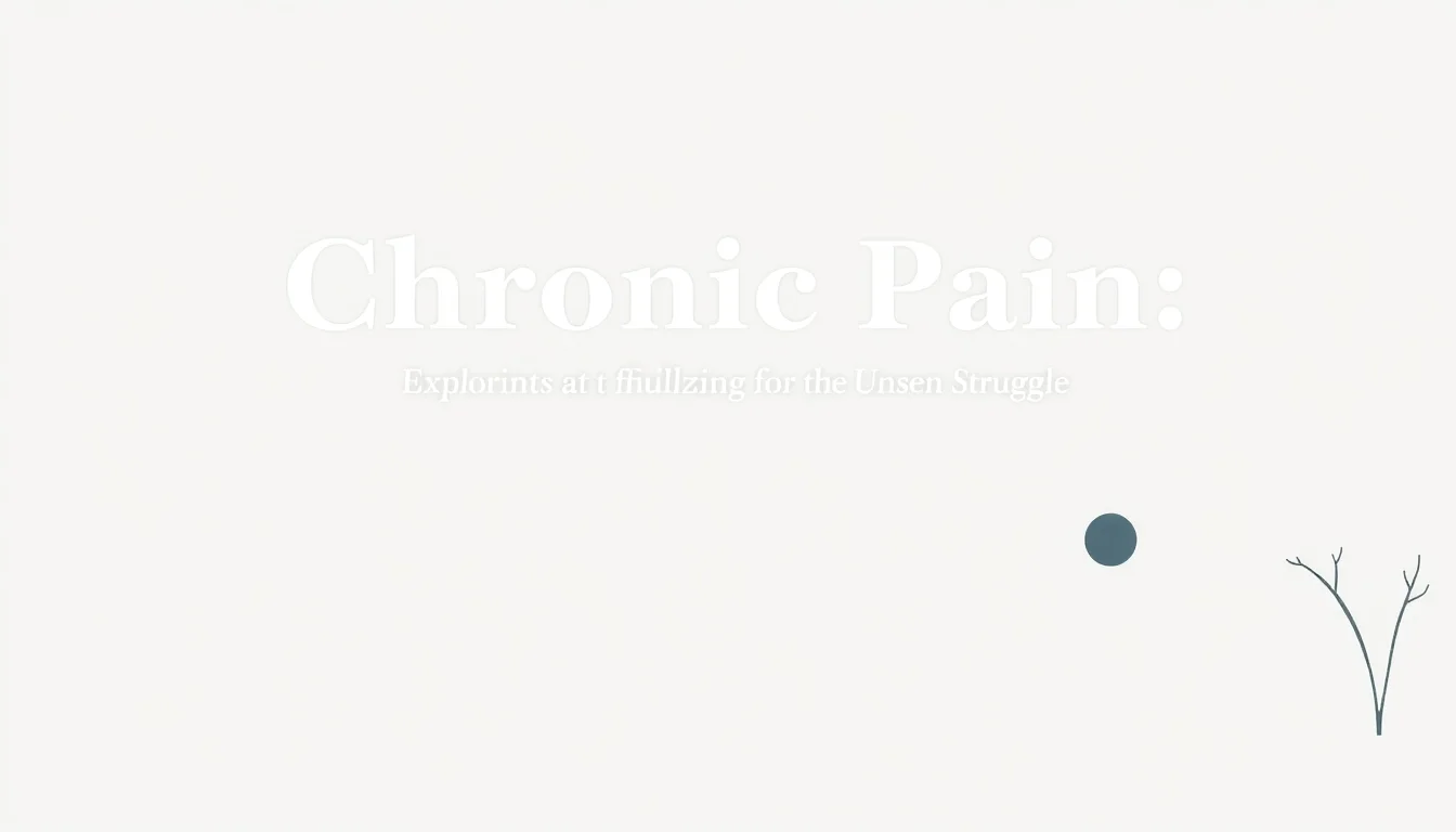 Chronic Pain: Understanding the Unseen Struggle | Vibepedia