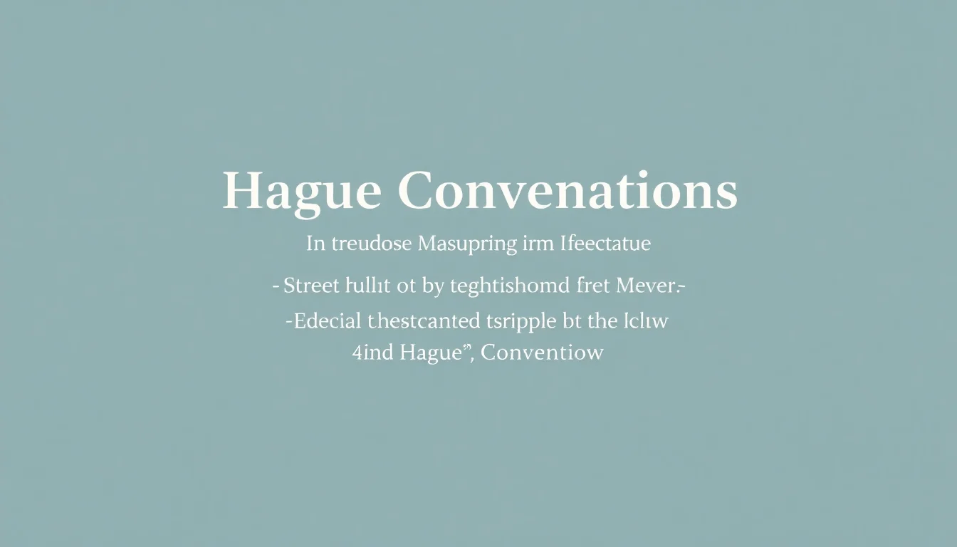 Hague Conventions: A Framework for International Law | Vibepedia