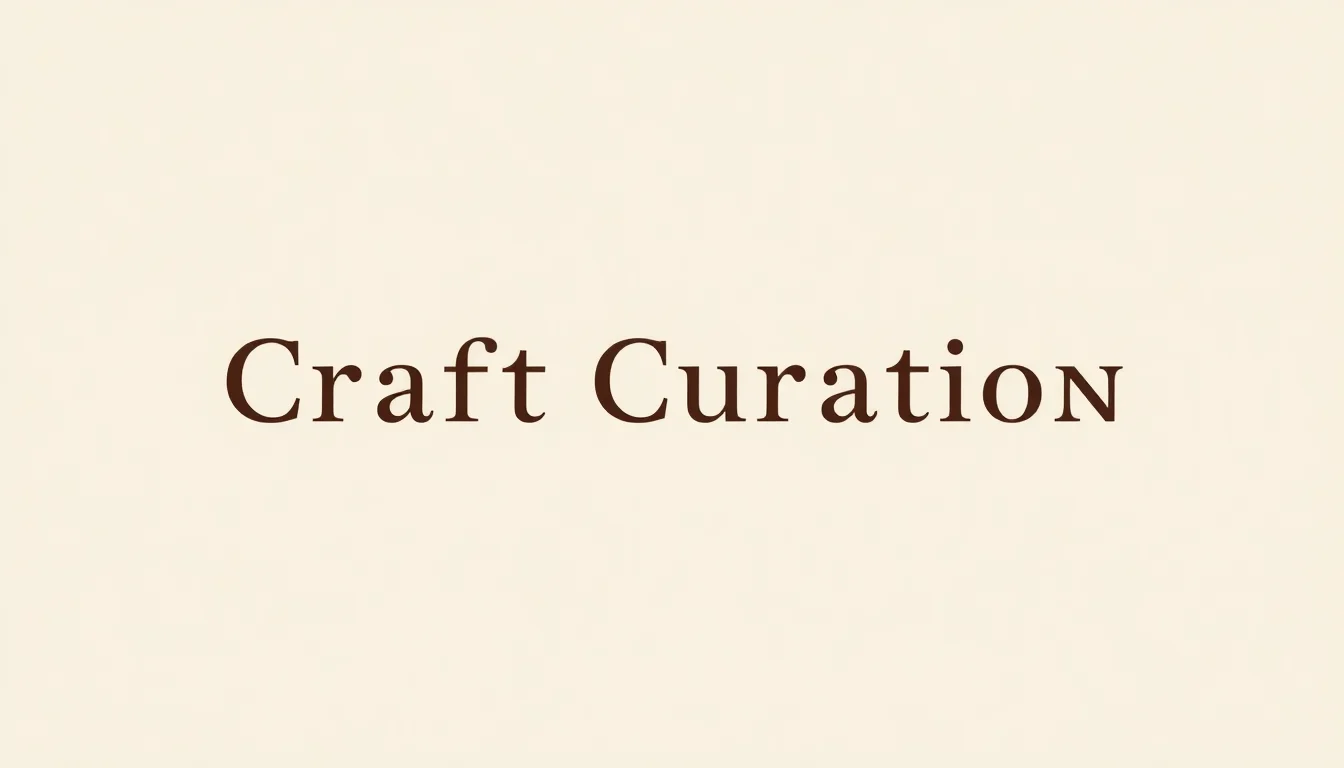 History of Craft Curation | Vibepedia
