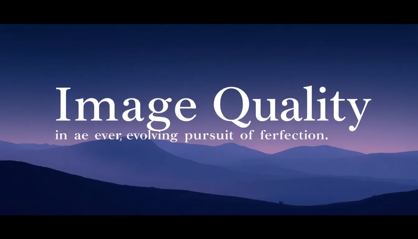Image Quality: The Ever-Evolving Pursuit of Perfection | Vibepedia