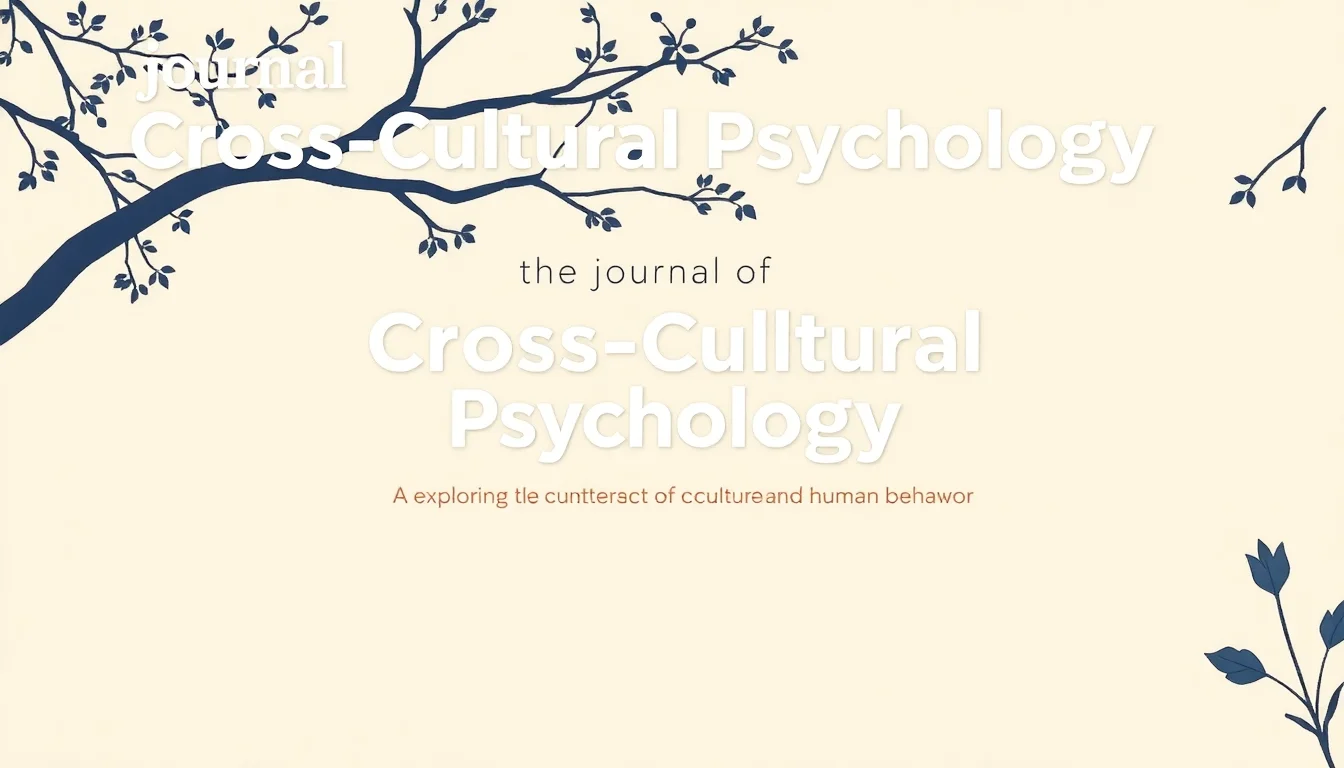 Journal of Cross-Cultural Psychology | Vibepedia