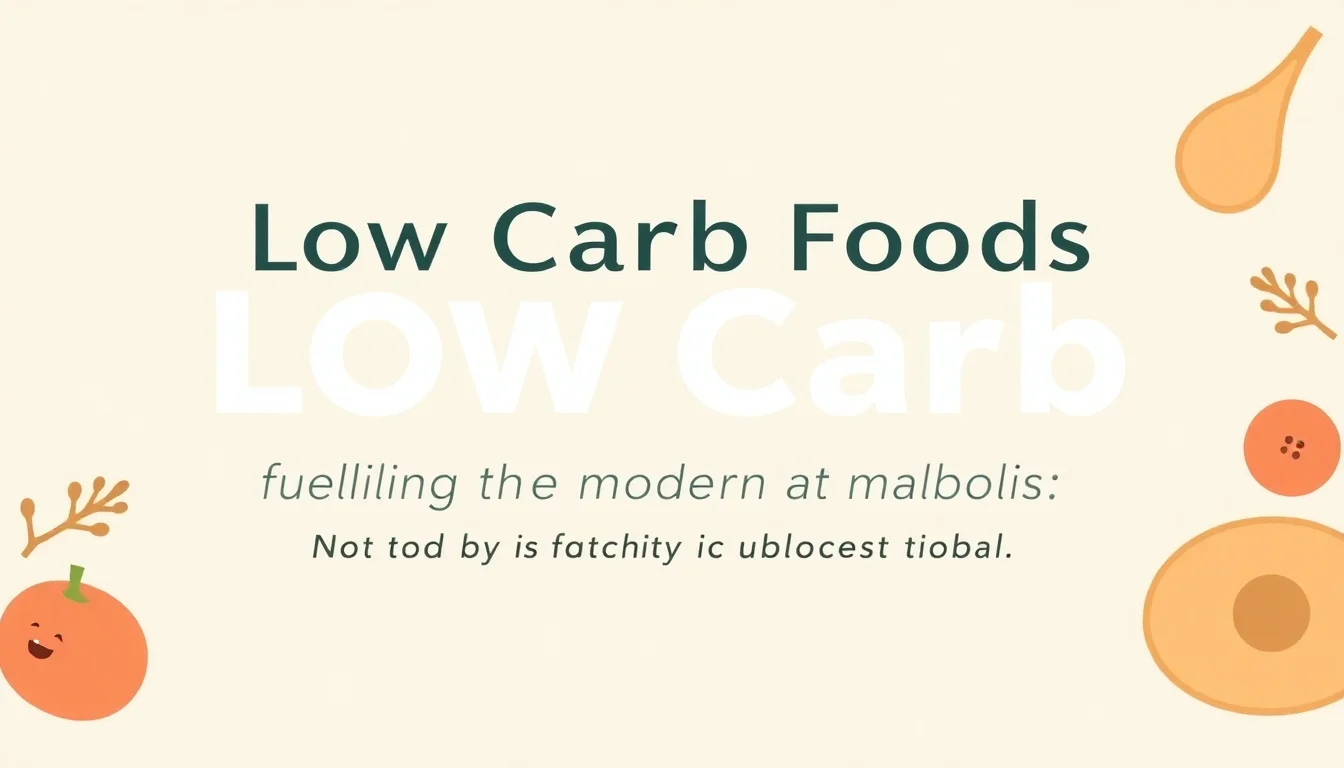 Low Carb Foods: Fueling the Modern Metabolism | Vibepedia
