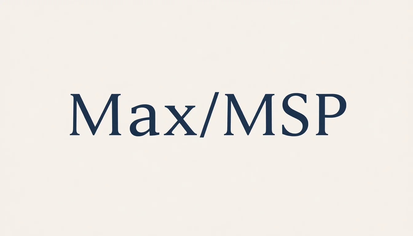 Max/MSP: The Visual Programming Language for Creative Coders