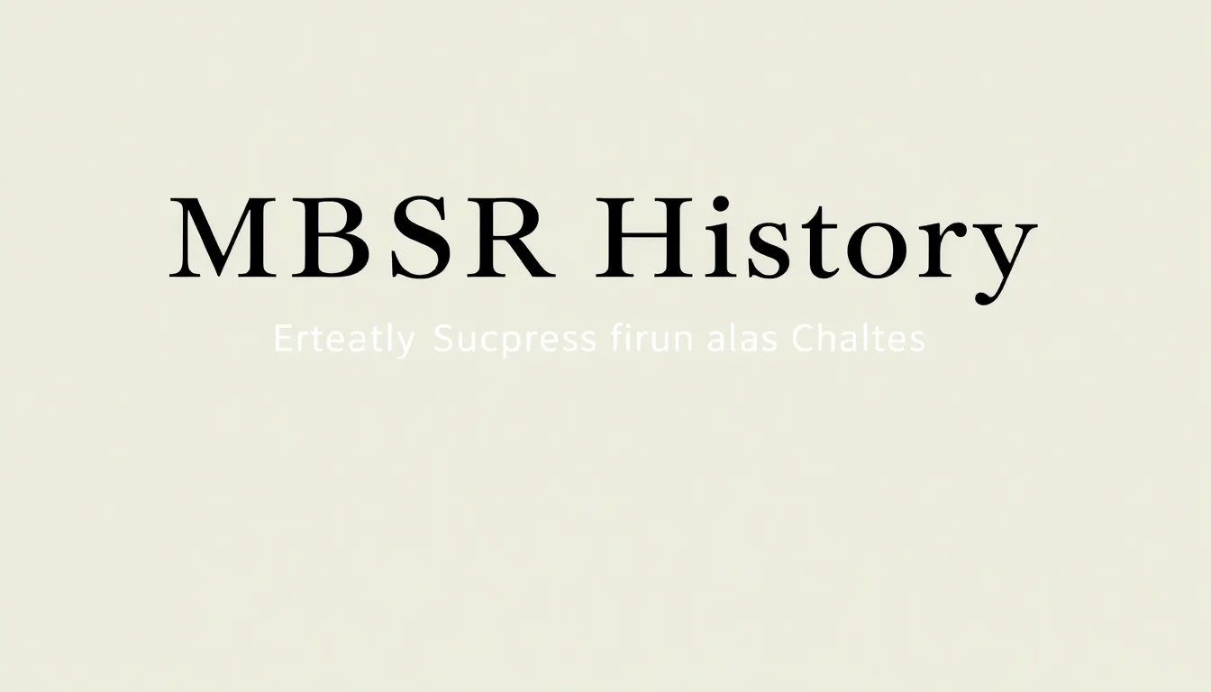 MBSR History: From Stress Reduction to Global Phenomenon | Vibepedia