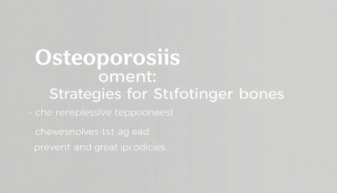 Osteoporosis Management: Strategies for Stronger Bones | Vibepedia