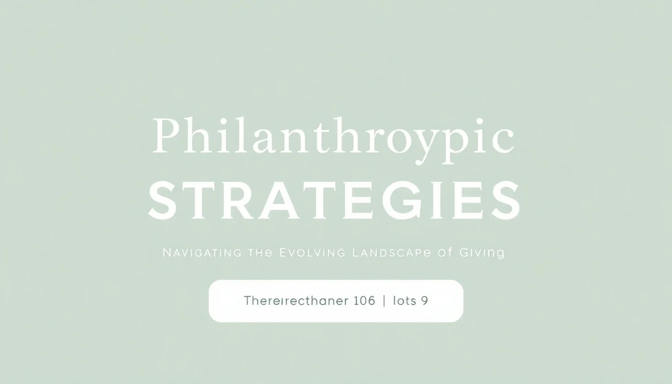 Philanthropic Strategies: A Vibepedia Guide | Vibepedia