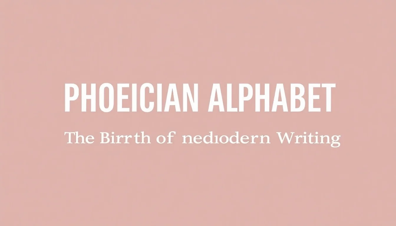 Phoenician Alphabet: The Birth of Modern Writing | Vibepedia