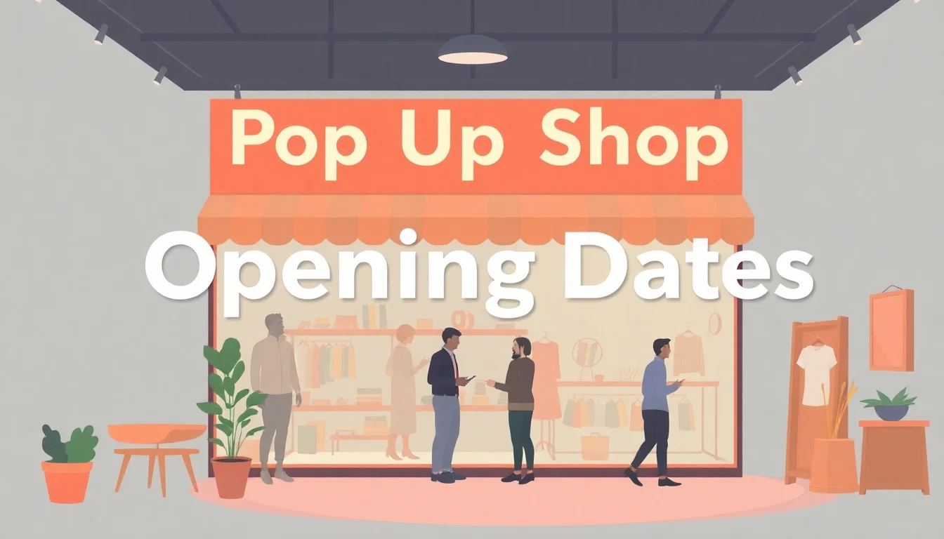 Pop Up Shop Opening Dates | Opening Dates