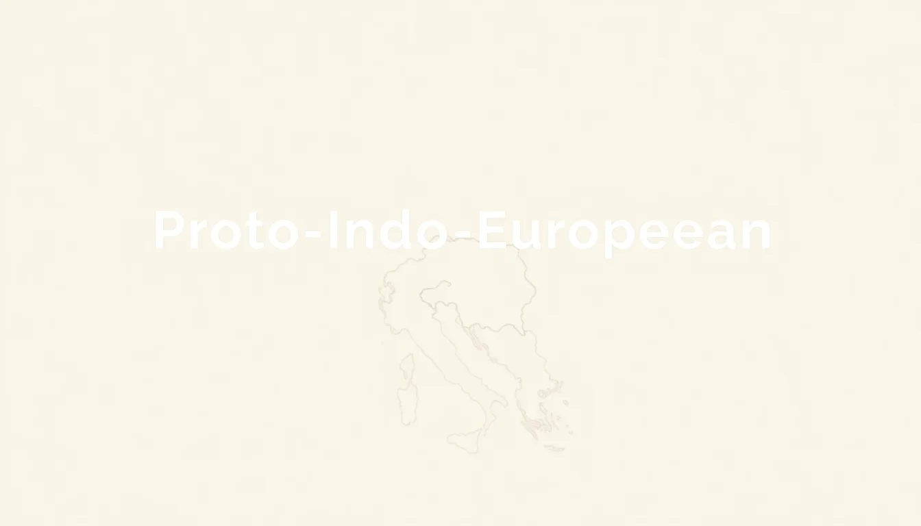 Proto-Indo-European (PIE) | Vibepedia