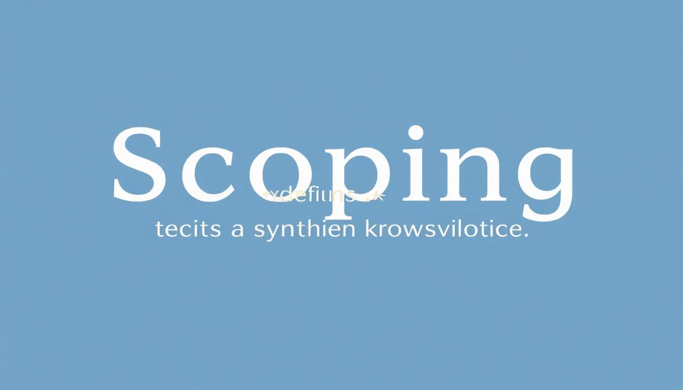 Scoping | Vibepedia