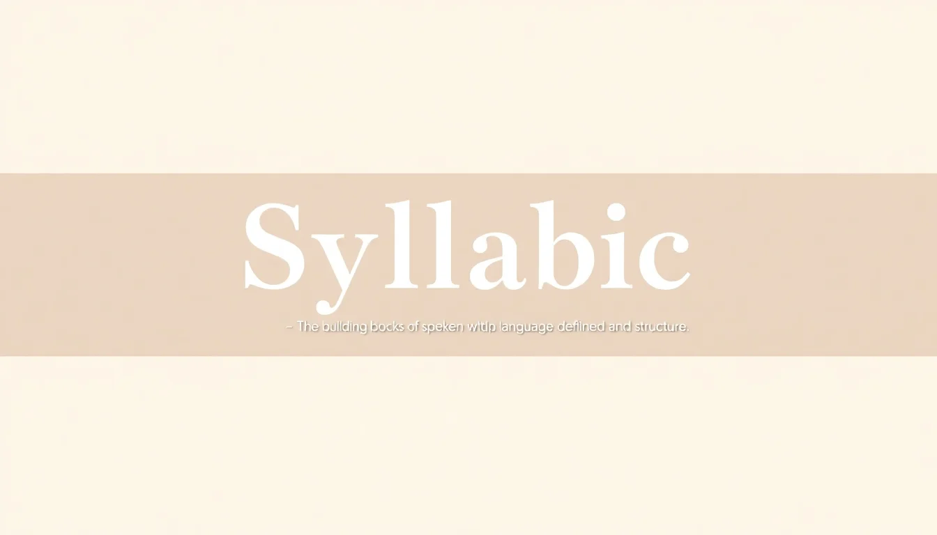 Syllabic | Vibepedia