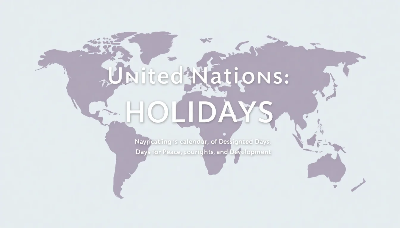 United Nations Holidays: A Global Calendar of Observance | Vibepedia