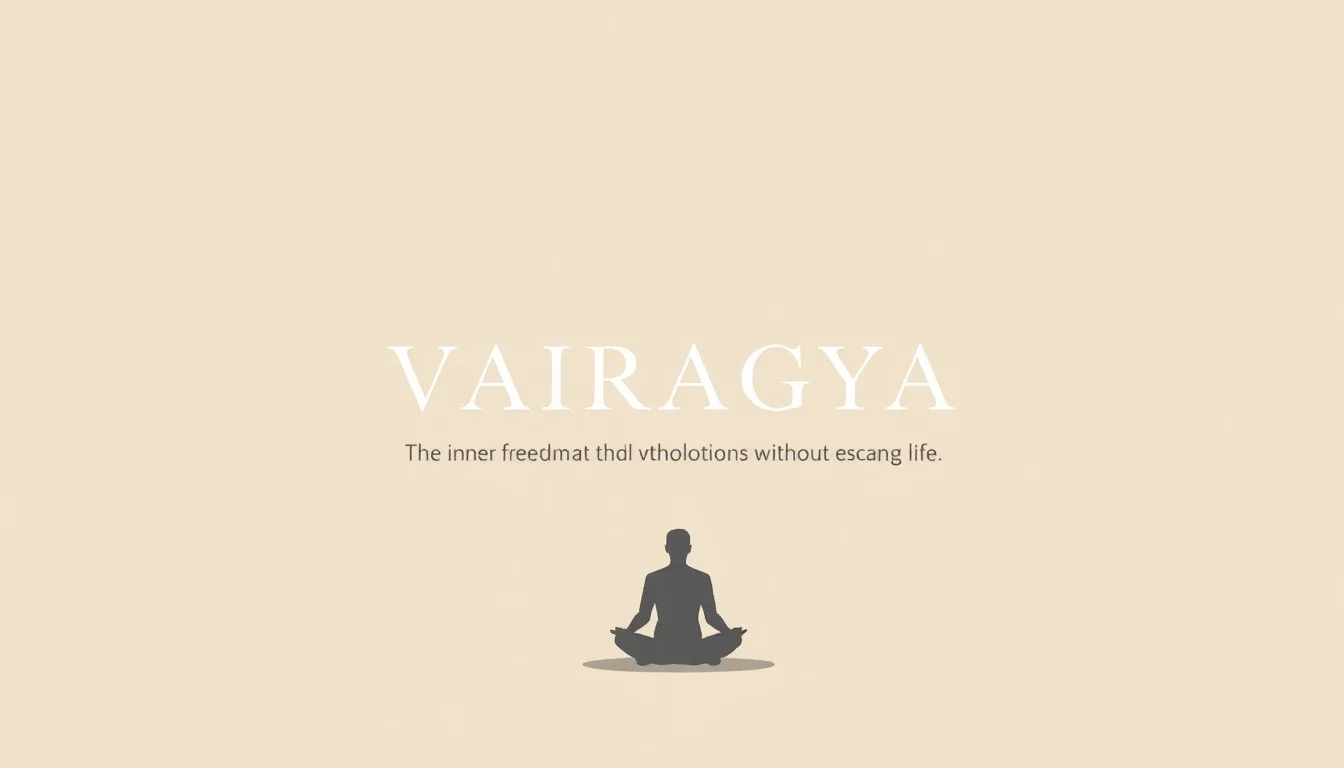 Vairagya: The Art of Detachment | Vibepedia